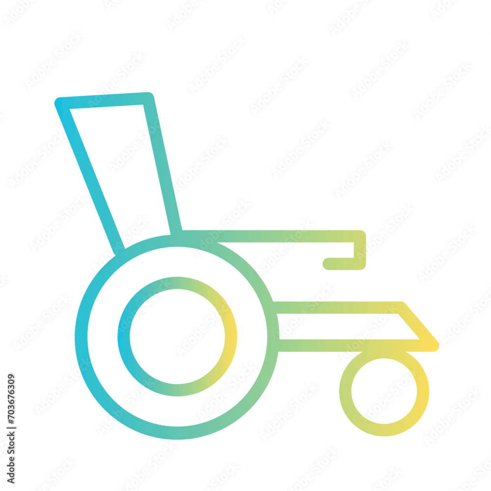 Chair Compact Disabilit Gradient Outline Icon Chair Compact Disabilit Gradient Outline Icon