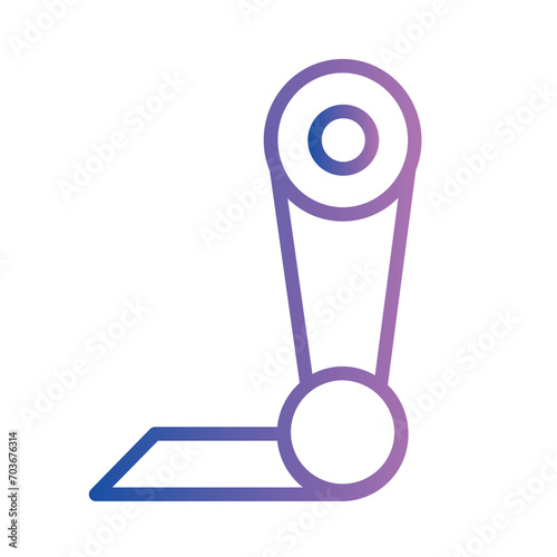 Disability Fake Pegleg Gradient Outline Icon
