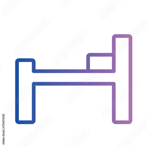 Injury Person Bed Gradient Outline Icon