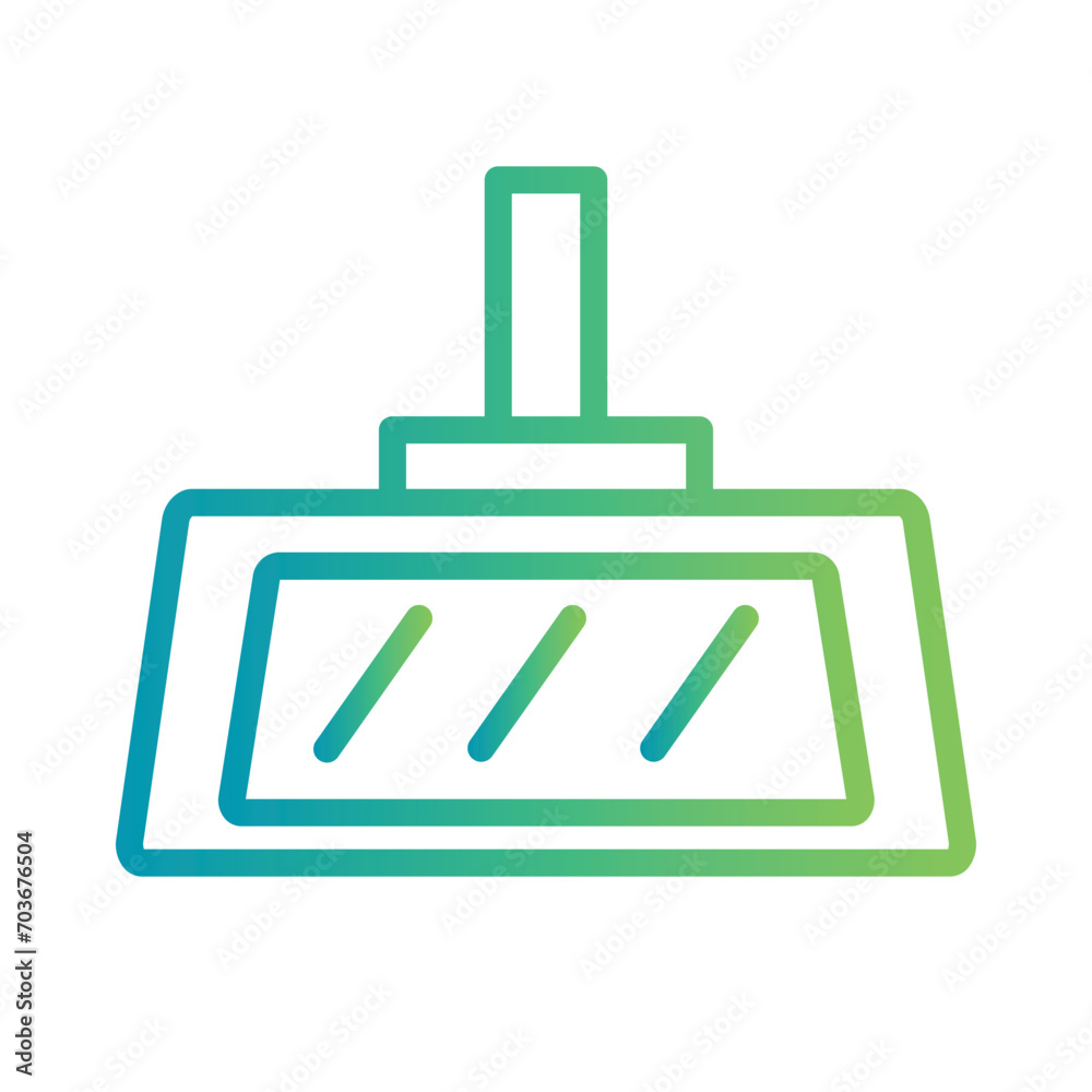 Car Indoor Mirror Gradient Outline Icon Car Indoor Mirror Gradient Outline Icon