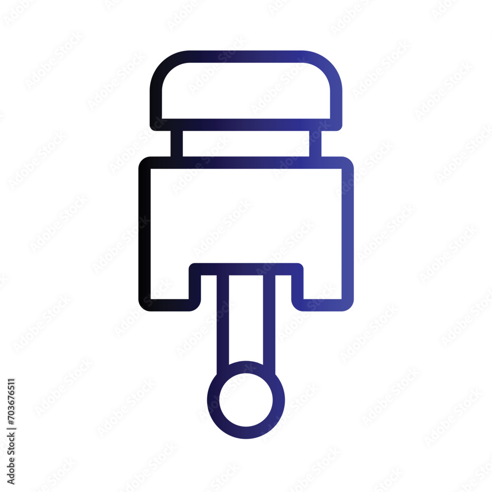 Car Part Piston Gradient Outline Icon Car Part Piston Gradient Outline Icon