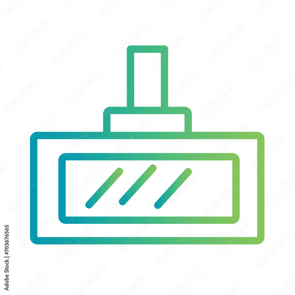 Driving Interior Mirror Gradient Outline Icon Driving Interior Mirror Gradient Outline Icon