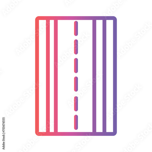 Driving Highway Road Gradient Outline Icon