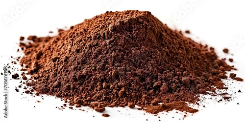 Aromatic delight. Close up of pile of brown coffee grounds capturing rich essence and natural beauty of freshly roasted espresso beans perfect for coffee connoisseurs