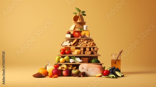 Balanced diet concept, showcasing the art of nutrition