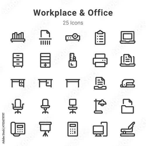 workplace and office icons