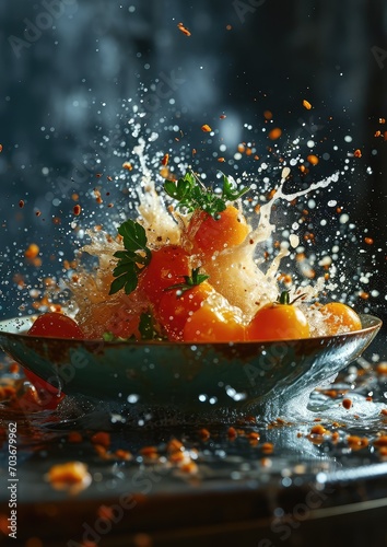 exploding food photography modern bright