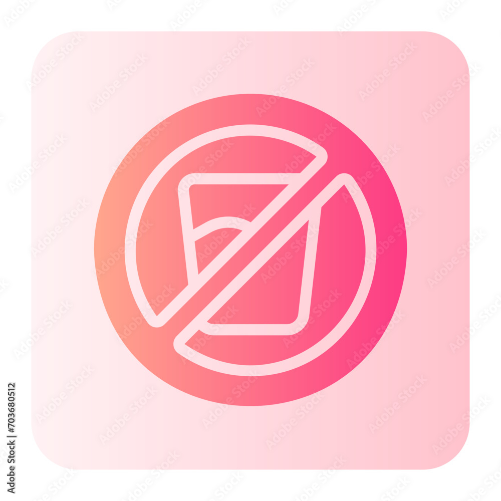 no drink gradient icon no drink gradient icon