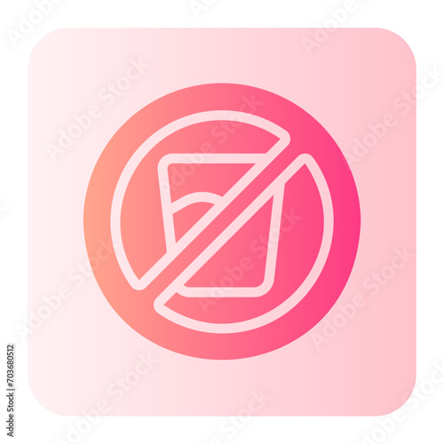 no drink gradient icon