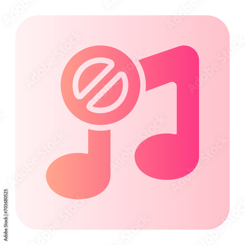 no music gradient icon