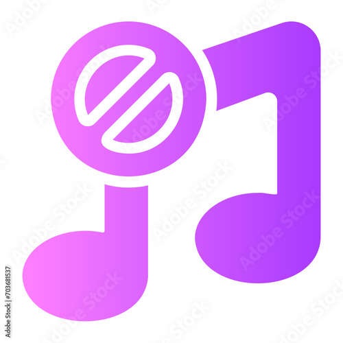 no music gradient icon