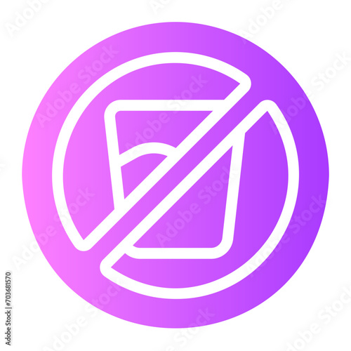 no drink gradient icon