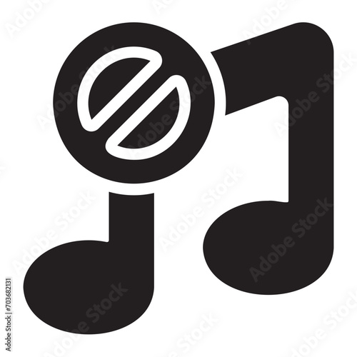 no music glyph icon