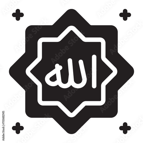 allah glyph icon