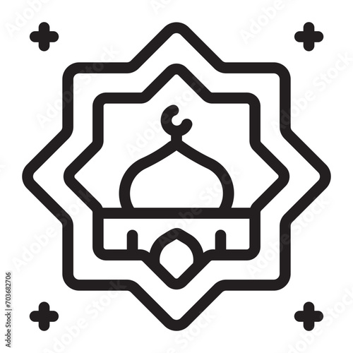 mosque line icon