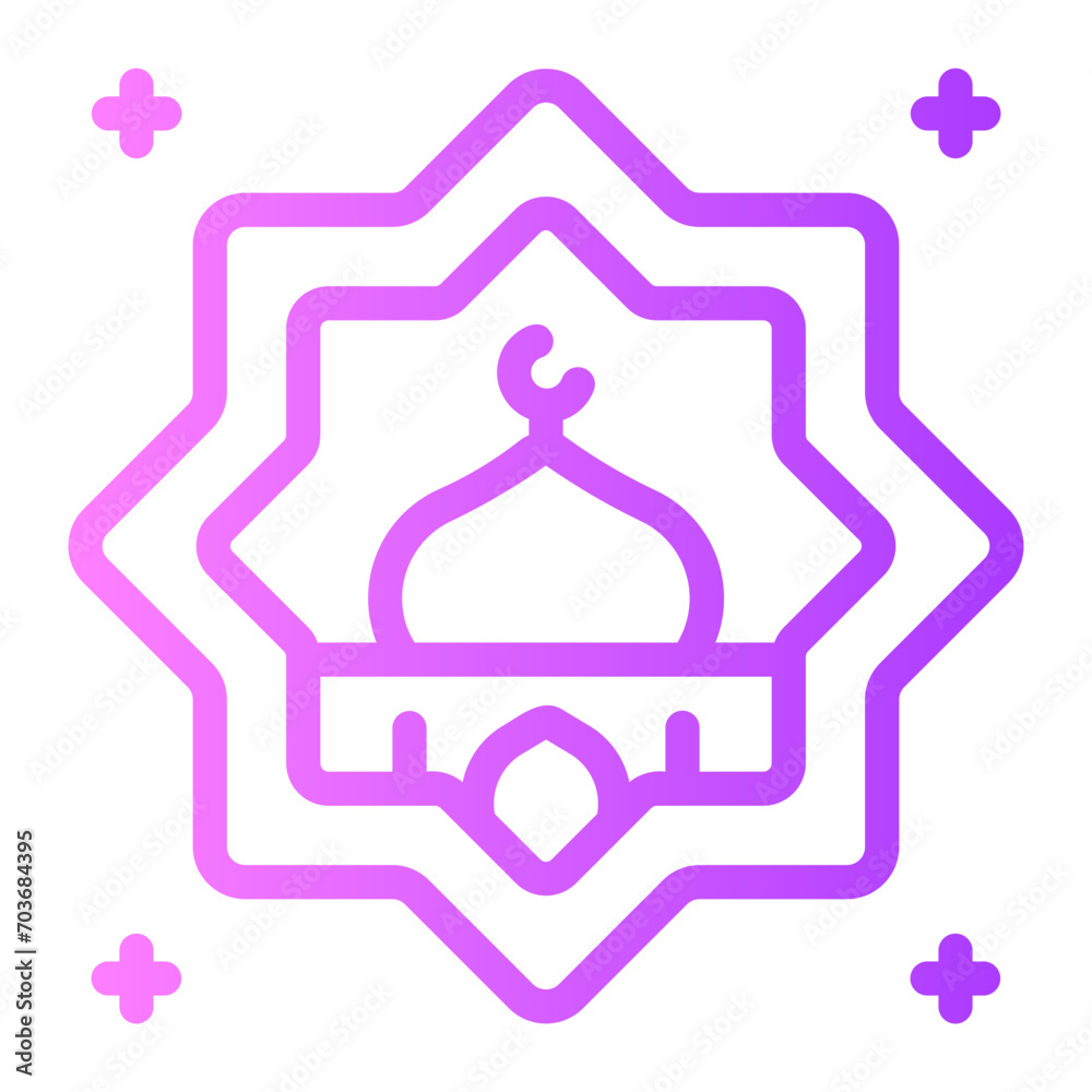 mosque gradient icon mosque gradient icon