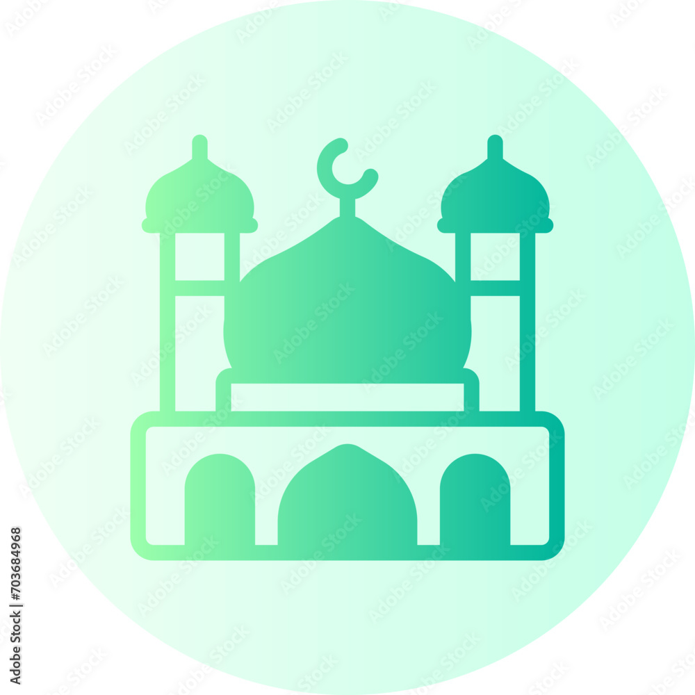 mosque gradient icon