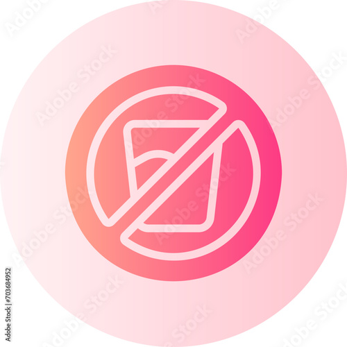 no drink gradient icon