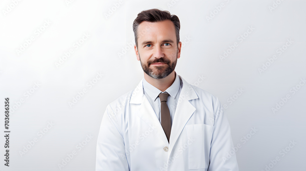 a pharmacist man against a blank white background a pharmacist man against a blank white background