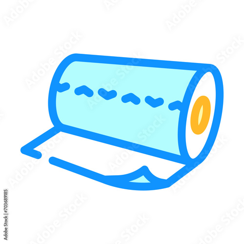 toilet roll paper towel color icon vector. toilet roll paper towel sign. isolated symbol illustration