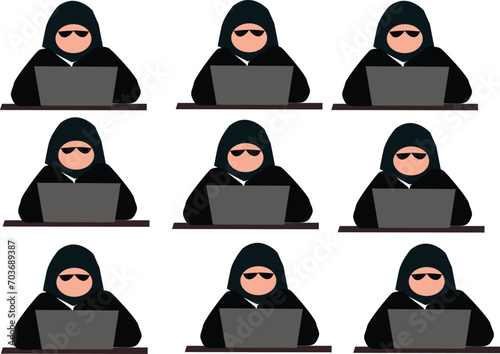 Hacker image sequence for animation.