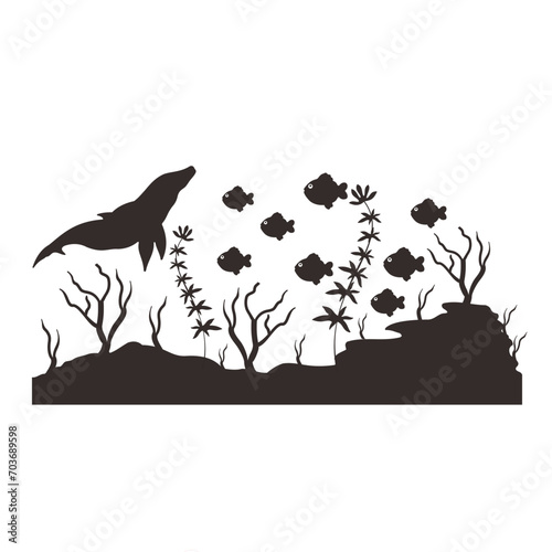 Sea corals reef oceanic