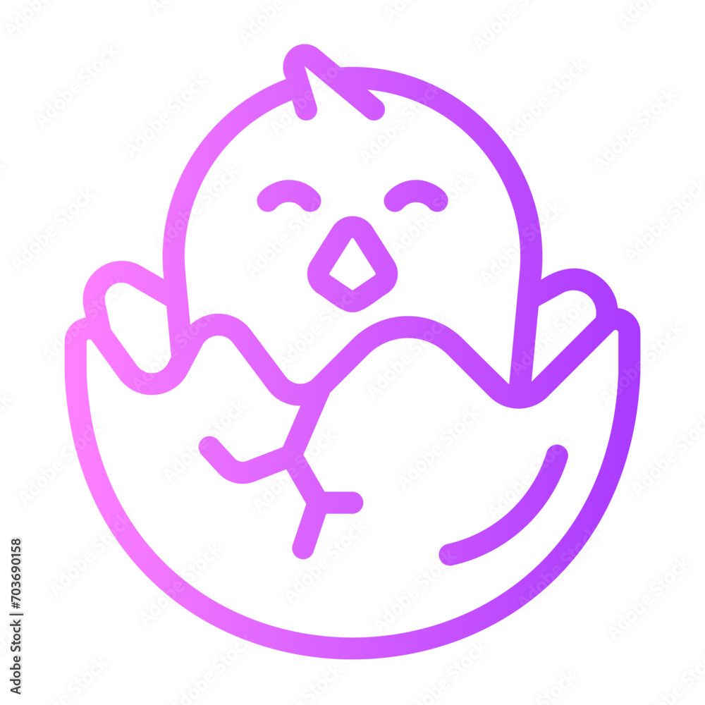 Obraz premium chick gradient icon