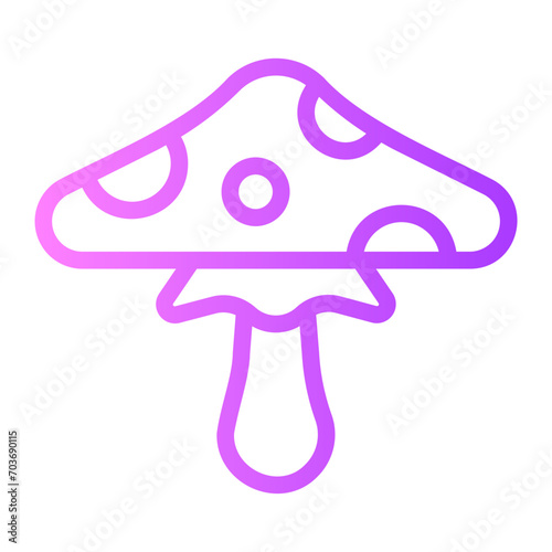 mushroom gradient icon