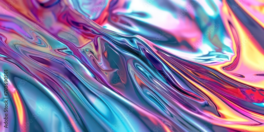 Abstract trendy holographic foil background.