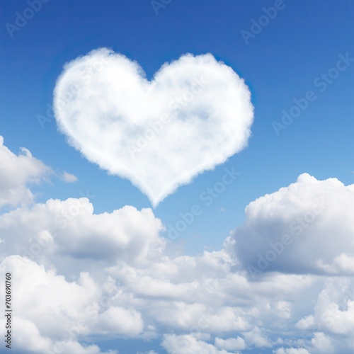  A heart shaped Ballon floating in sky, valentines day Banner, Happy Valentines day
