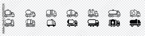 Tank truck icon. Tank truck icon. Gasoline fuel truck. Truck icon, Oil Truck Icon Sign Symbol, Crude oil truck tanker icon in trendy silhouette style design.