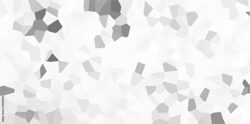 Obraz premium Light gray and white Broken Stained Glass Background with White lines. Voronoi diagram background. Seamless pattern with 3d shapes vector Vintage Illustration background. Geometric Retro tiles pattern
