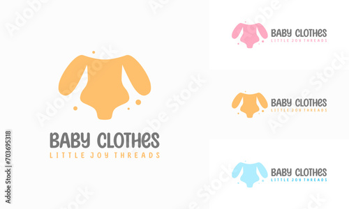 Baby Clothes Logo Design. kids store clothing logo template vector