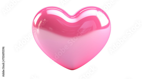 pink heart isolated on white background