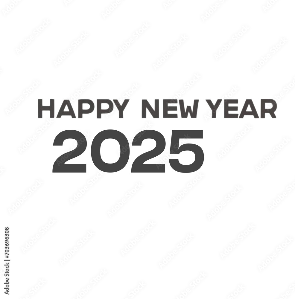 Happy New Year 2025 text design