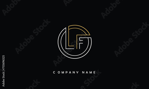 Bild auf Leinwand LF, FL, L, F Abstract Letters Logo Monogram