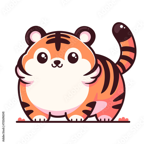Cute tiger cartoon illustration