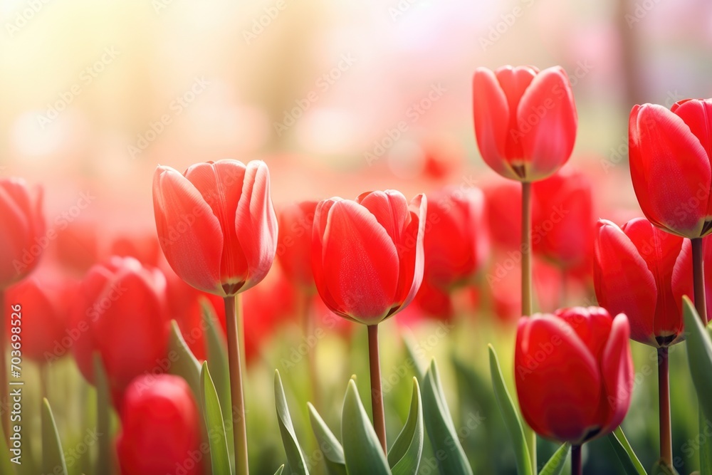 Spring background flowers tulips
