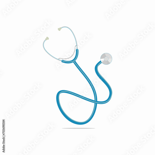 stethoscope on white background