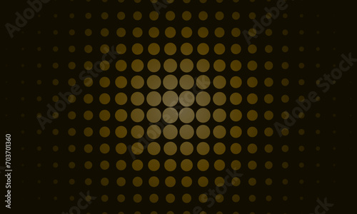 Abstract background with dark circles and halftone dots pattern.