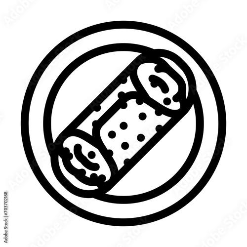 cannoli pastry italian cuisine line icon vector. cannoli pastry italian cuisine sign. isolated contour symbol black illustration