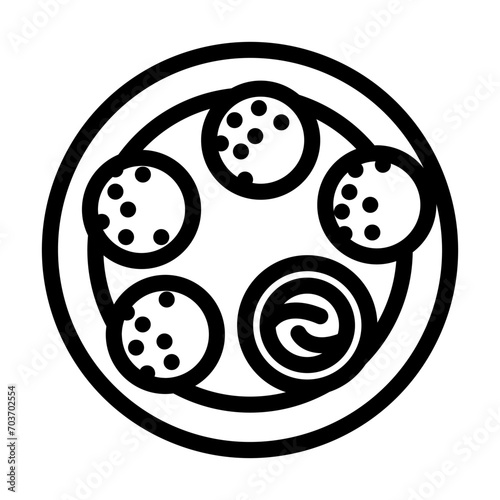 arancini balls italian cuisine line icon vector. arancini balls italian cuisine sign. isolated contour symbol black illustration