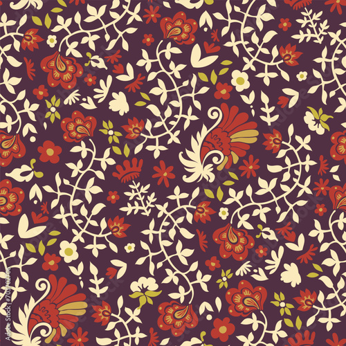 Floral composition with twisted twigs and flowers