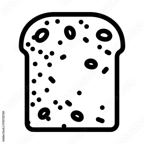 panettone bread italian cuisine line icon vector. panettone bread italian cuisine sign. isolated contour symbol black illustration
