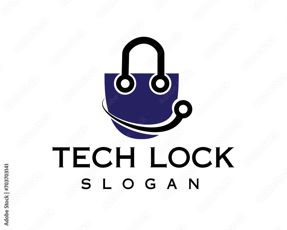tech lock creative logo design template tech lock creative logo design template