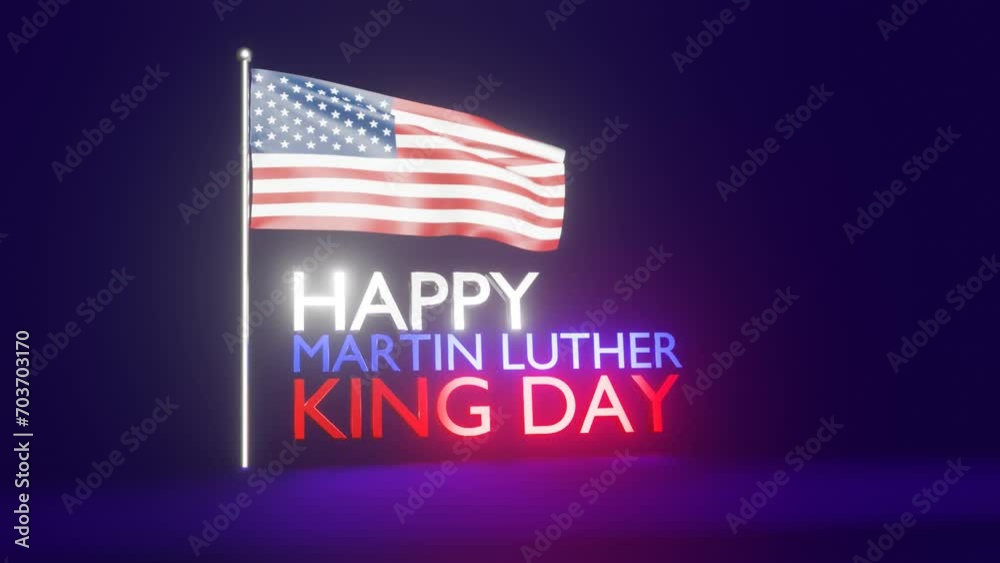 Happy Martin Luther King Day background Video Animation