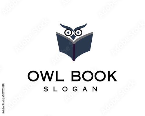  owl book creative logo design template