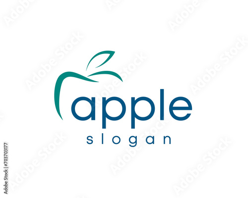 apple logo design template abstract