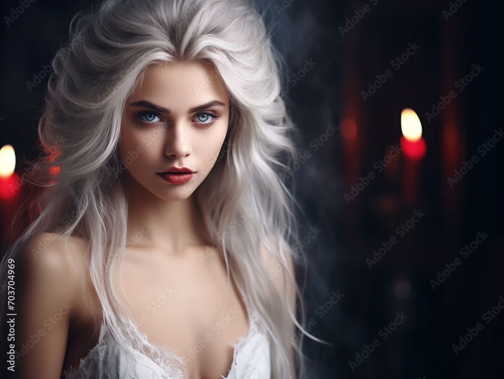 Beautiful gothic girl close-up, dark beauty Beautiful gothic girl close-up, dark beauty