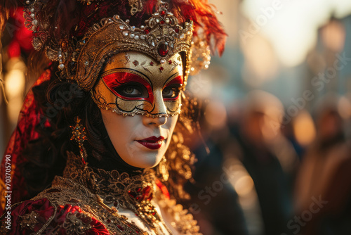Frau im Carneval Venedig © Fatih